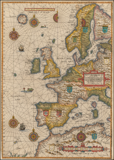 88-Europe and Europe Map By Lucas Janszoon Waghenaer