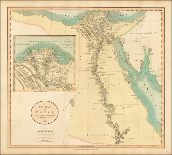 36-Middle East and Egypt Map By John Cary