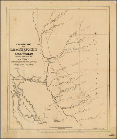 94-California and San Francisco & Bay Area Map By James Jackson Jarves