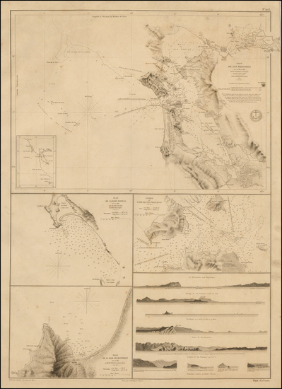 80-California and San Francisco & Bay Area Map By Depot de la Marine / Frederick William Beech