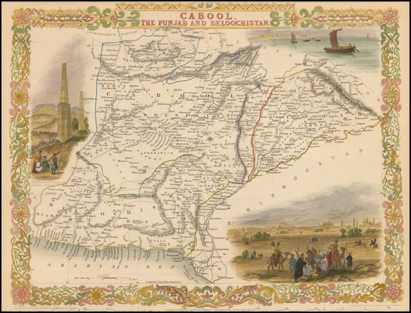 99-India, Central Asia & Caucasus and Middle East Map By John Tallis