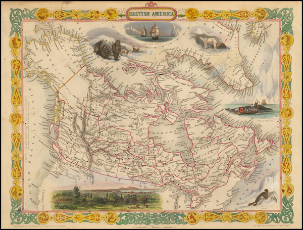 83-Polar Maps, Alaska and Canada Map By John Tallis