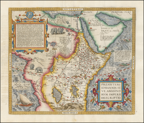 59-Africa, North Africa, East Africa and West Africa Map By Abraham Ortelius