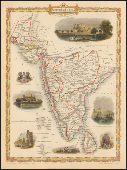 97-India and Other Islands Map By John Tallis