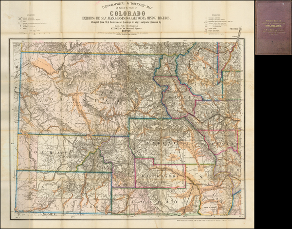 98-Southwest, Rocky Mountains and Colorado Map By Louis Nell