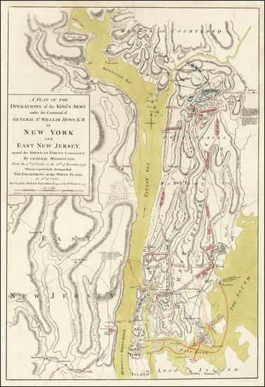 80-New York City and New York State Map By William Faden