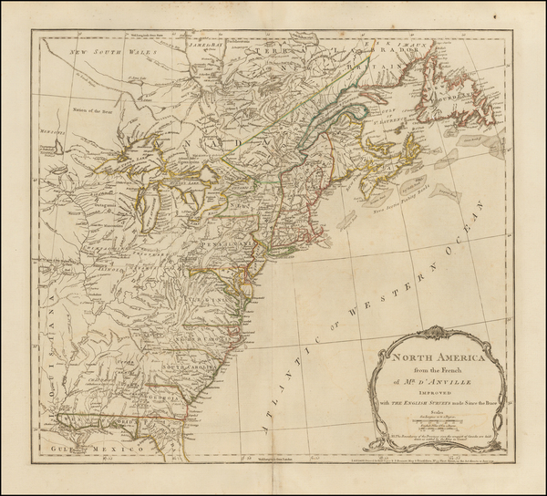 75-United States Map By Robert Sayer  &  John Bennett