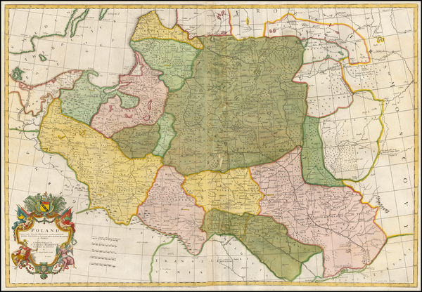 90-Poland, Russia and Baltic Countries Map By John Senex