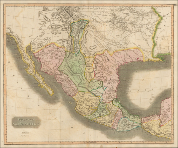 87-Texas, Plains, Southwest, Rocky Mountains and Mexico Map By John Thomson