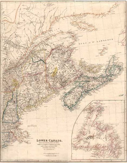 18-New England and Canada Map By John Arrowsmith