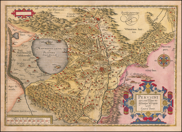 98-Northern Italy Map By Abraham Ortelius