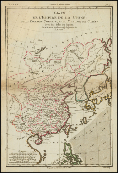 63-China, Korea and Philippines Map By Rigobert Bonne