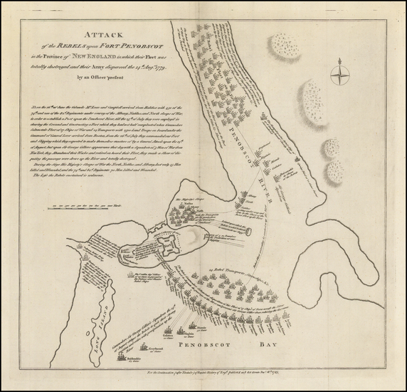 0-New England and Maine Map By Paul de Rapin de Thoyras