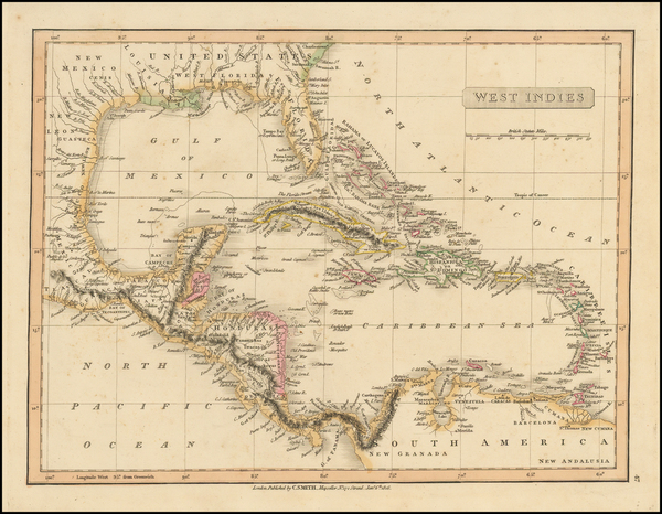 91-Southeast, Caribbean and Central America Map By Charles Smith