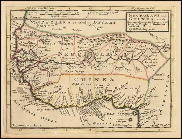 25-Africa, Africa and West Africa Map By Herman Moll