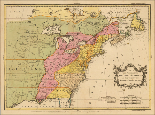 100-United States, North America and Canada Map By Thomas Kitchin / Jean Palairet