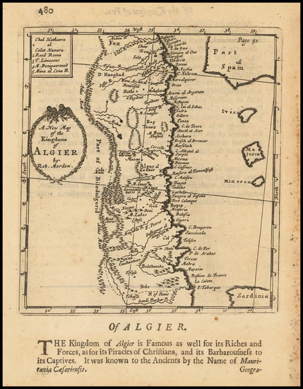 78-Spain and North Africa Map By Robert Morden