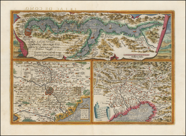 1-Northern Italy Map By Abraham Ortelius