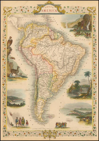 41-South America Map By John Tallis