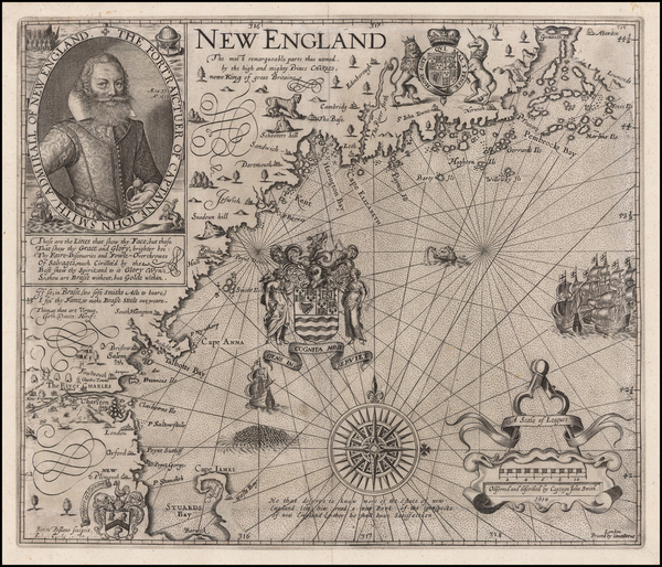 100-New England and Maine Map By John Smith