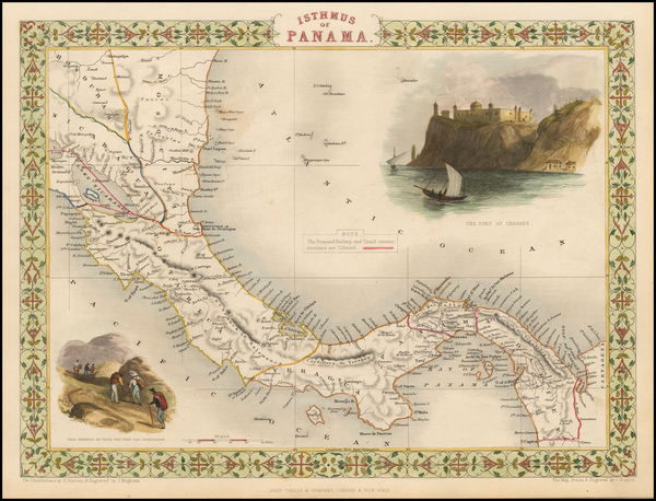 48-Central America Map By John Tallis