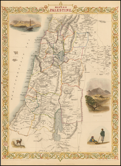 7-Holy Land Map By John Tallis