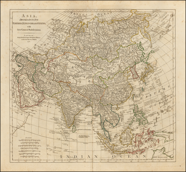 64-Asia and Asia Map By Robert Sayer