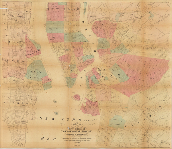 71-New York City Map By Matthew Dripps