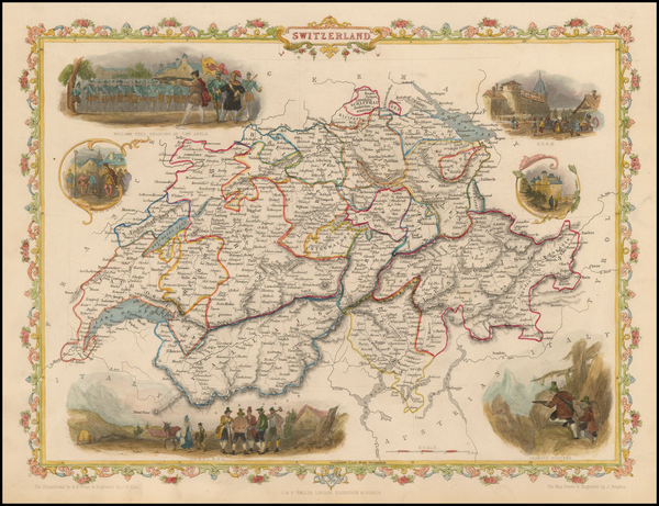 99-Switzerland Map By John Tallis