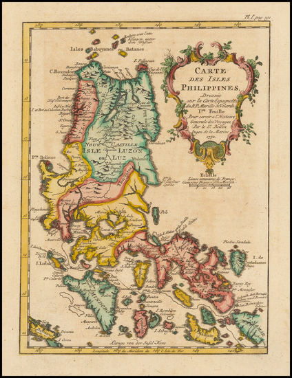 68-Philippines Map By Jacques Nicolas Bellin