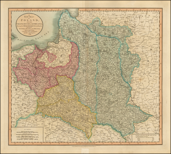 47-Poland and Baltic Countries Map By John Cary