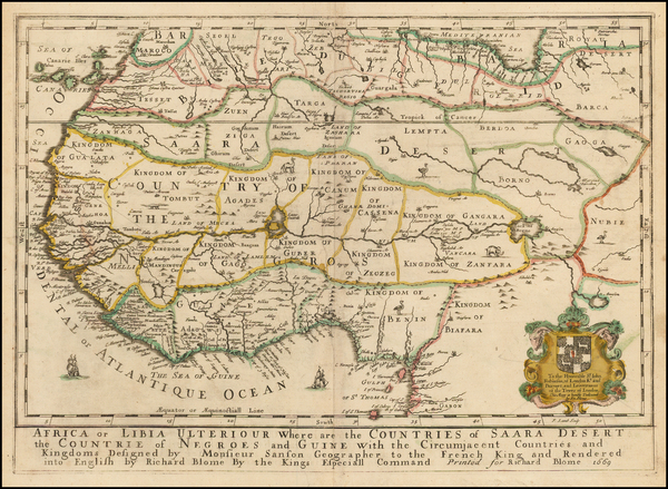 96-North Africa and West Africa Map By Richard Blome