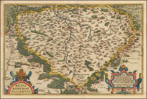 31-Czech Republic & Slovakia Map By Abraham Ortelius