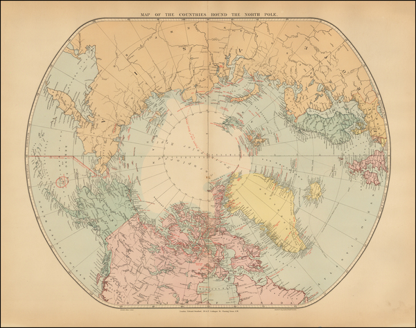 78-Polar Maps Map By Edward Stanford