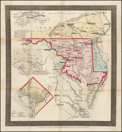 72-Mid-Atlantic and Southeast Map By G.A. Aschbach