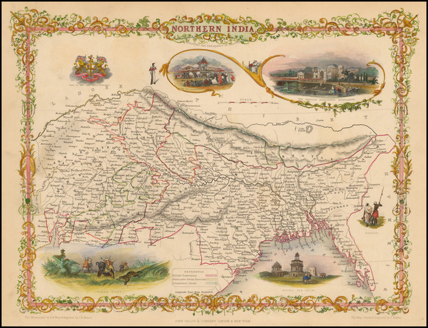 43-India and Central Asia & Caucasus Map By John Tallis