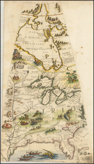 76-Mid-Atlantic, South, Southeast, Texas, Midwest, Plains and Canada Map By Vincenzo Maria Coronel