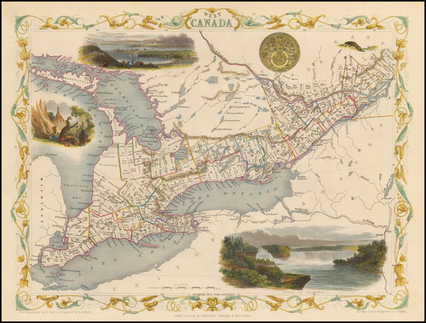 46-Midwest and Canada Map By John Tallis