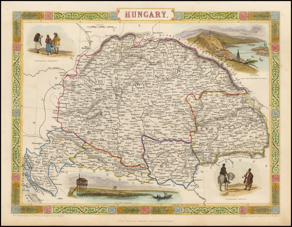 88-Hungary, Romania and Balkans Map By John Tallis