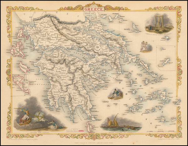 85-Mediterranean, Balearic Islands and Greece Map By John Tallis
