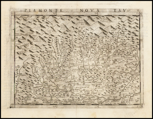 33-Northern Italy Map By Giacomo Gastaldi