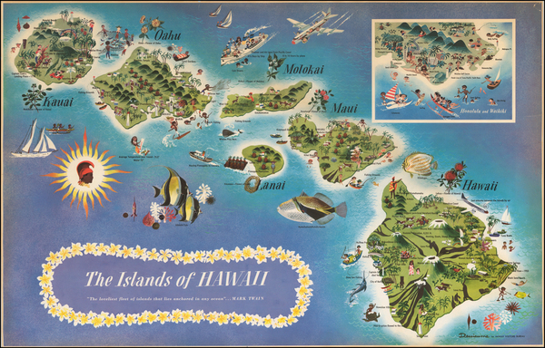 24-Hawaii and Hawaii Map By Dessiaume