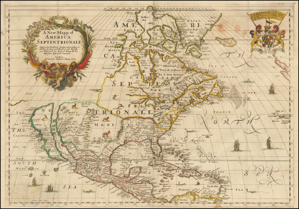 30-North America and California Map By Richard Blome