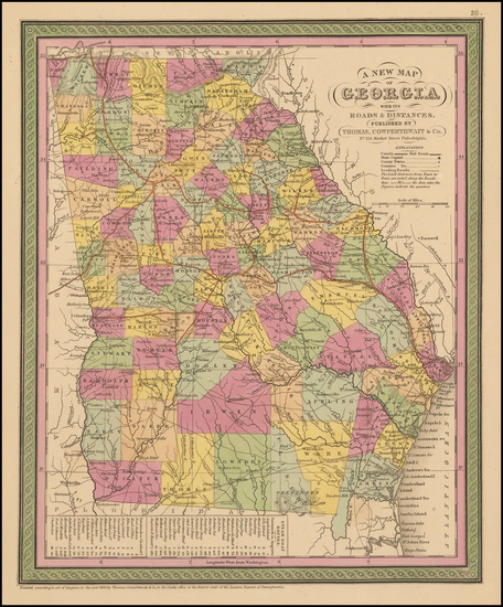 60-Southeast Map By Thomas, Cowperthwait & Co.