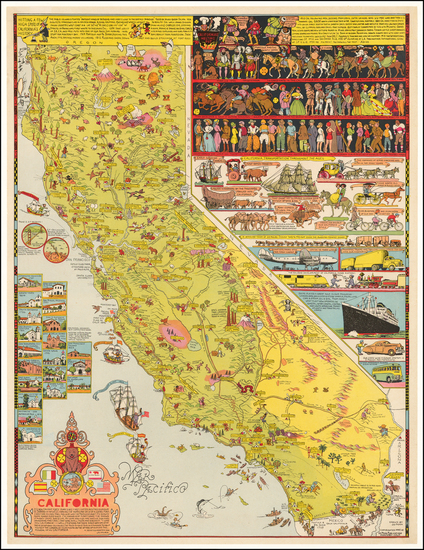 55-California Map By Jo Mora