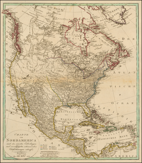 16-North America Map By Johann Walch