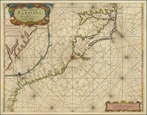 61-Southeast, North Carolina and South Carolina Map By Jacobus Robijn