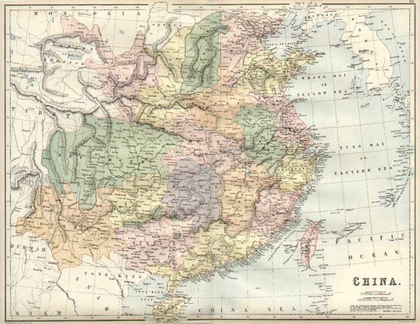 87-Asia and China Map By Adam & Charles Black