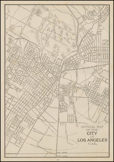 88-Los Angeles Map By George F. Cram