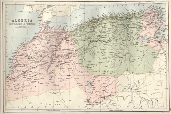 32-Africa, Africa and North Africa Map By Adam & Charles Black